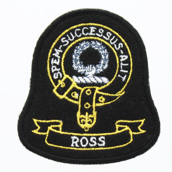 Clan Crest Badge, Embroidered, Clan Ross